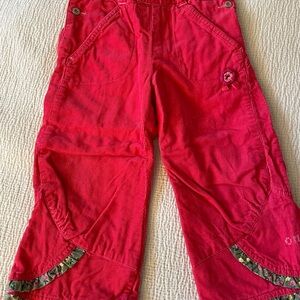 Oilily 98 Red Corduroy Pants